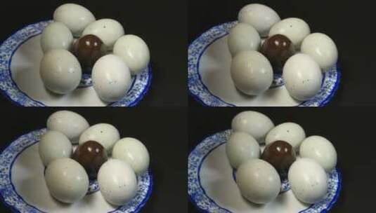 皮蛋咸蛋食材高清在线视频素材下载