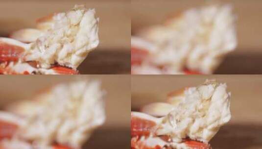 蟹黄蟹肉蟹膏高清在线视频素材下载