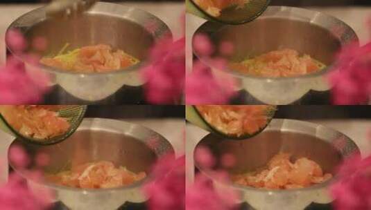 果肉柚子皮煮制柚子茶高清在线视频素材下载