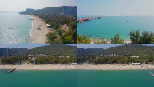 深圳大鹏玫瑰海岸沙滩高清在线视频素材下载