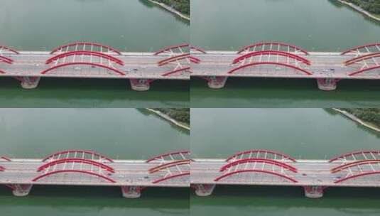 航拍广西柳州柳江文惠桥高清在线视频素材下载
