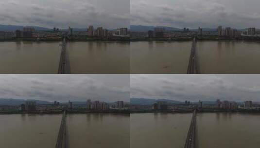 江西吉安井冈山大桥航拍高清在线视频素材下载