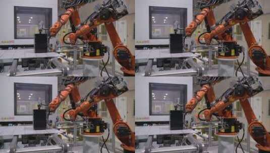 工厂 机器人 机械手 智能工厂 生产线  工业高清在线视频素材下载