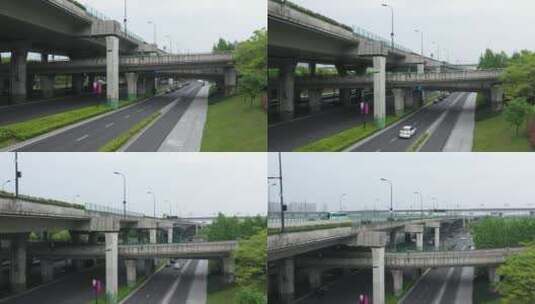 航拍高架桥高速公路高清在线视频素材下载
