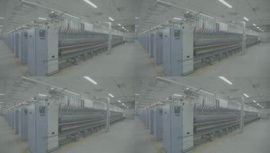纺织工厂织布机工作特写LOG高清在线视频素材下载