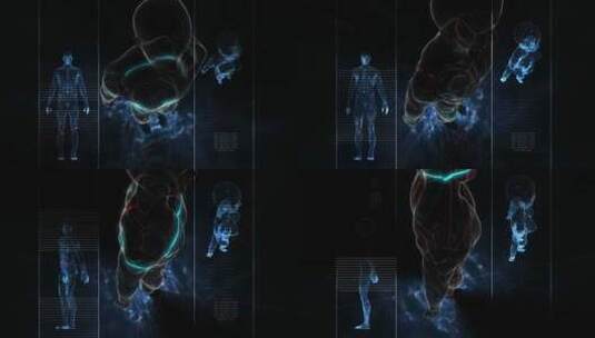 人体全身扫描高清在线视频素材下载