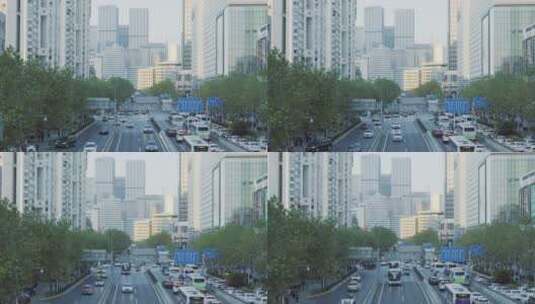上海八佰伴城市车流人群高清在线视频素材下载