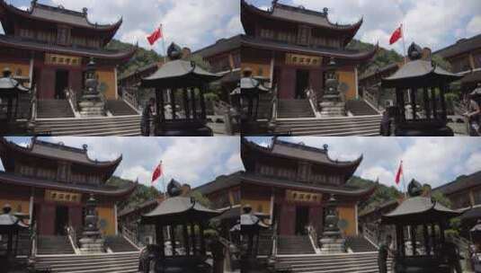 杭州飞来峰中天竺法净禅寺高清在线视频素材下载