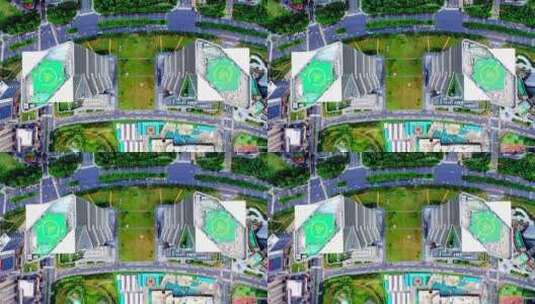 郑州东站绿地双子塔高清在线视频素材下载