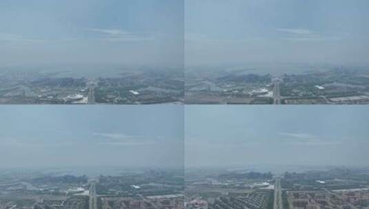 浦东临港新城下降镜头高清在线视频素材下载