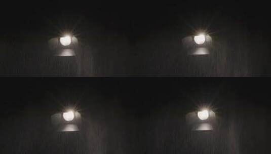 雨天下的探照灯光束光幕高清在线视频素材下载