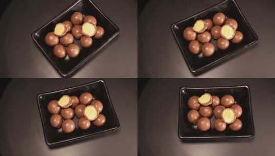 童年零食巧克力球高清在线视频素材下载