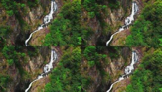 峡谷中的瀑布高清在线视频素材下载