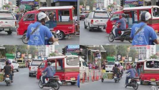 泰国路上街景高清在线视频素材下载