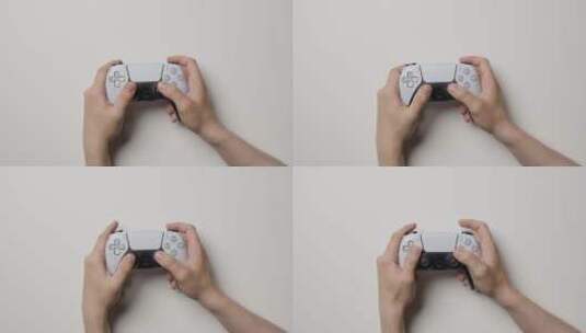 手玩视频游戏控制器的人高清在线视频素材下载