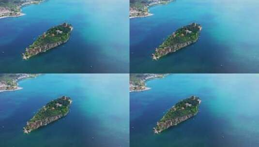 【正版素材】云南江川孤山岛航拍0564高清在线视频素材下载