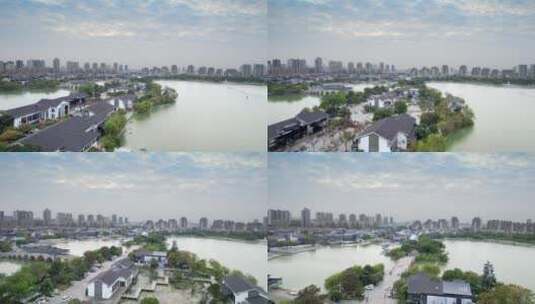 苏州市金鸡湖李公堤高清在线视频素材下载