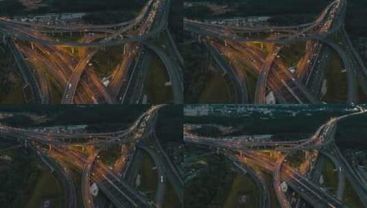 航拍城市立交桥高清在线视频素材下载