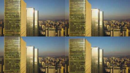 航拍深圳福田区高楼大厦43高清在线视频素材下载