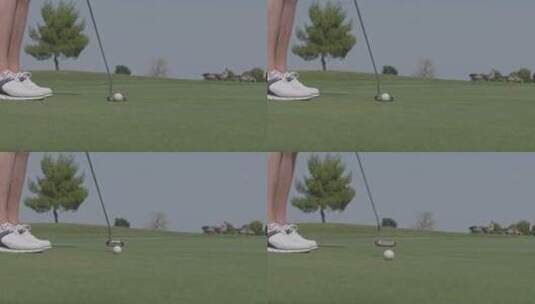 打高尔夫球相关镜头高清在线视频素材下载