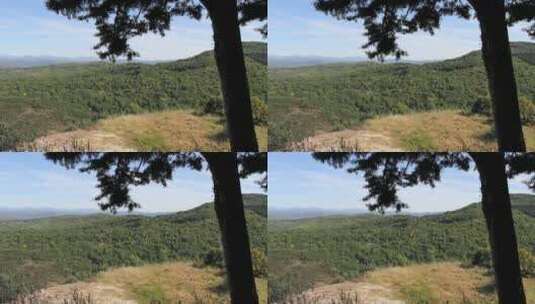 树木繁茂的丘陵高清在线视频素材下载