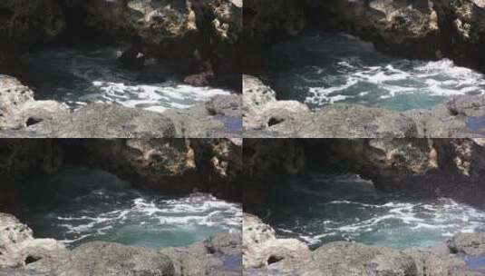 考艾岛涌动的潮汐池高清在线视频素材下载