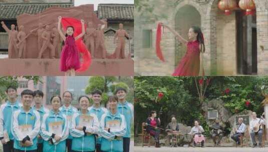 幸福中国笑脸人文民族团结合集高清在线视频素材下载