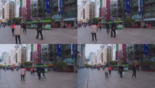 南京东路步行街高清在线视频素材下载