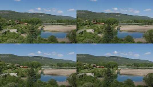 西班牙Serrania De Cuenca Una泻湖晨景高清在线视频素材下载
