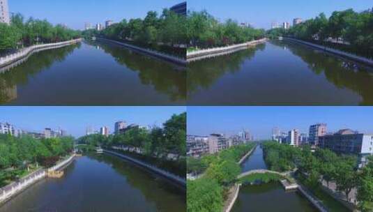 荆州护城河高清在线视频素材下载