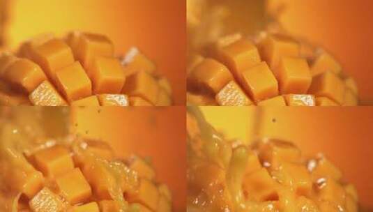 水果汁芒果水果饮料液体高清在线视频素材下载