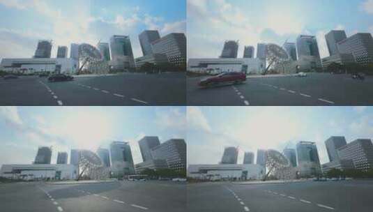 上海浦东东方之光日晷4K延时摄影高清在线视频素材下载