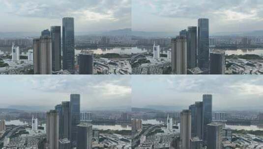 福州航拍城市建筑航拍高楼大厦经济发展变化高清在线视频素材下载