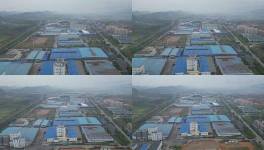城市工业生产工厂烟冲航拍高清在线视频素材下载