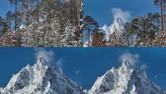 西藏察隅县雪山航拍空镜高清在线视频素材下载
