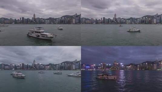 香港 维港夜景 1-EOS R5 Skyline高清在线视频素材下载