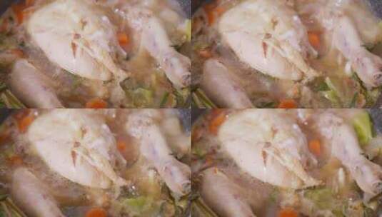 烹制的鸡汤高清在线视频素材下载