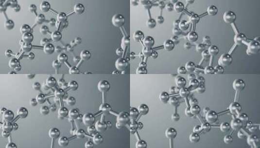 原子分子精华球水分子结构-4k高清在线视频素材下载