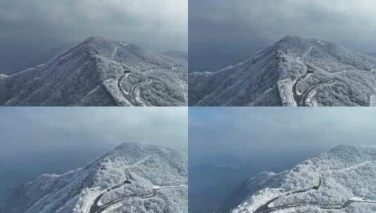 云上草原滑雪场雪景高清在线视频素材下载