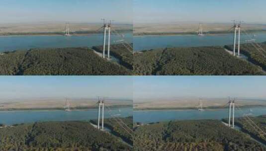 跨海大桥鸟瞰图高清在线视频素材下载