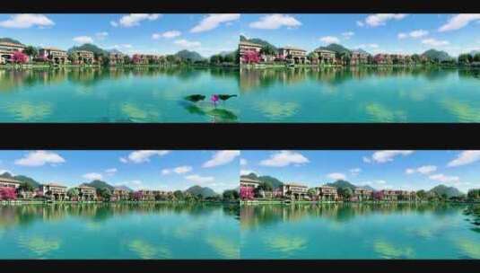 滨水别墅三维动画房产宣传视频素材高清在线视频素材下载