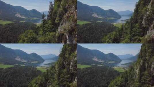 奥地利格兰德湖，萨尔茨卡默古特的天线高清在线视频素材下载