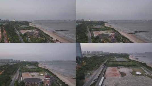 厦门东海岸沙滩航拍高清在线视频素材下载