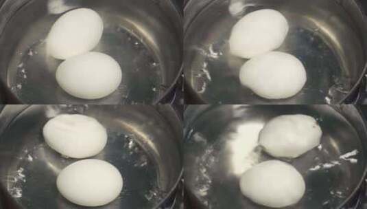 水煮鸡蛋 温泉蛋 蛋白质高清在线视频素材下载