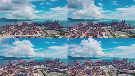 深圳集装箱贸易港高清在线视频素材下载