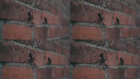 剥落的老砖墙高清在线视频素材下载