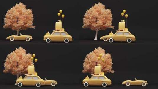 汽车3d动画循环高清在线视频素材下载