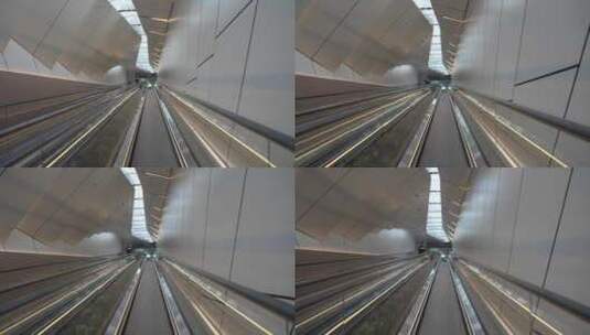 香港地铁自动扶梯高清在线视频素材下载