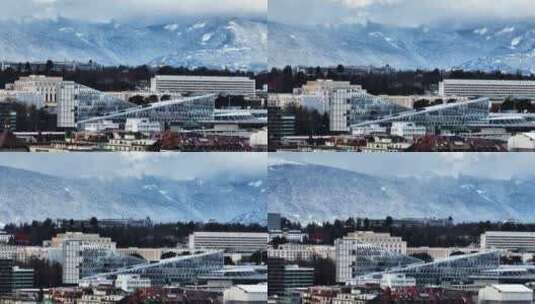 欧洲瑞士日内瓦城市景观高清在线视频素材下载