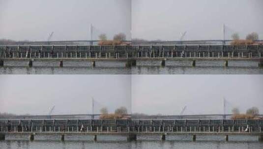 汉中汉江栏河坝高清在线视频素材下载